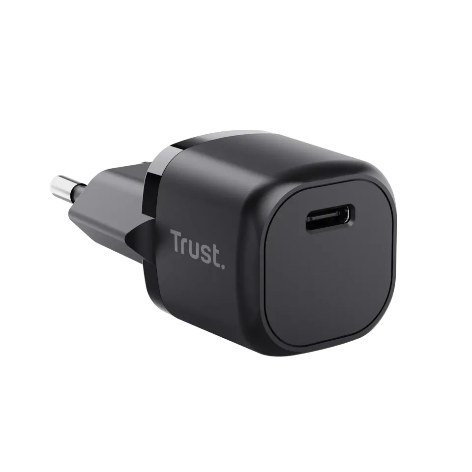 TRUST nabíječka 20W Maxo, USB-C, Nabíječka do zdi, černá