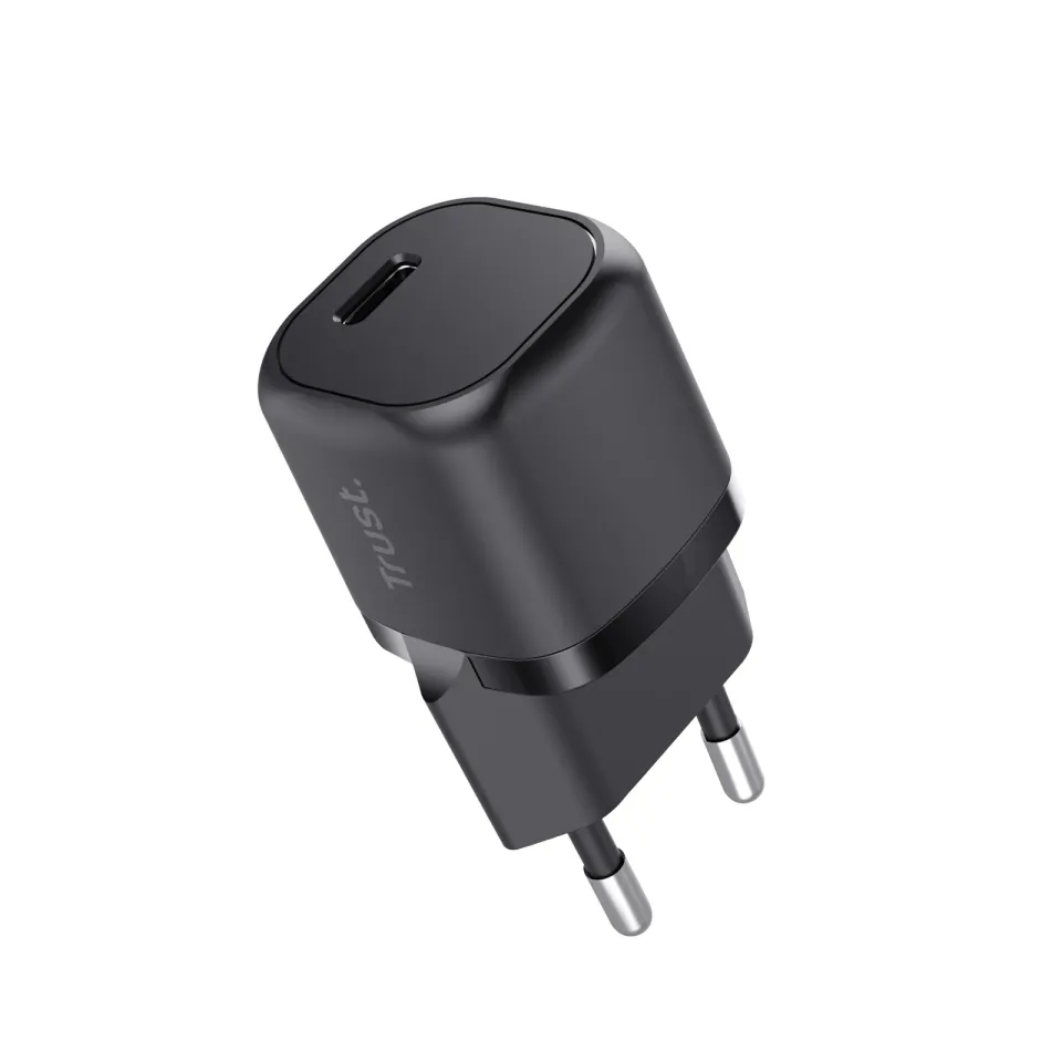 TRUST nabíječka 20W Maxo, USB-C, Nabíječka do zdi, černá