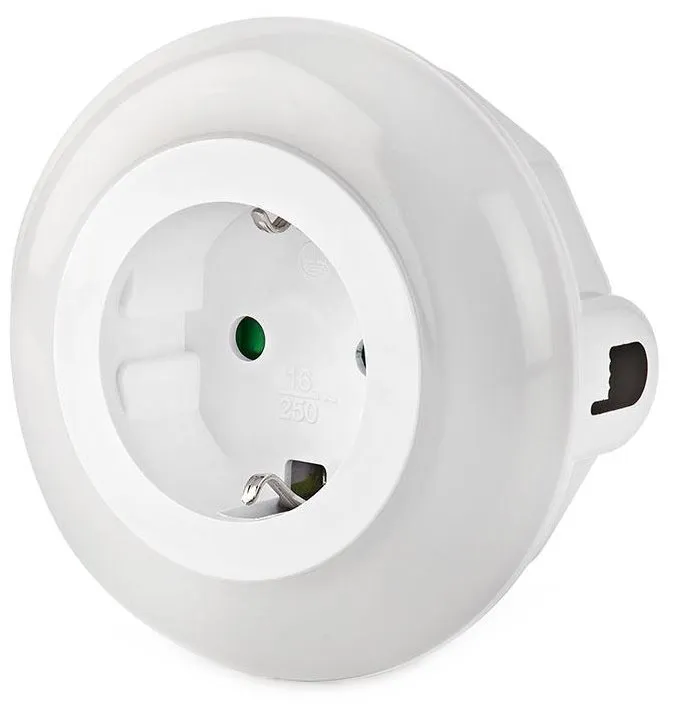 NEDIS LED noční světlo do zásuvky/ denní/noční senzor/ 3680 W/ 10 lm/ bílá / modrá / zelená