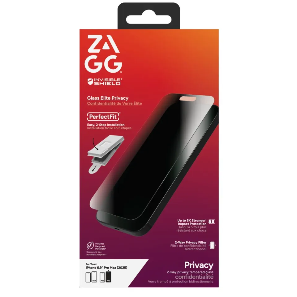 ZAGG Ochranné sklo GLASS Elite Privacy pro Apple 17 Pro Max