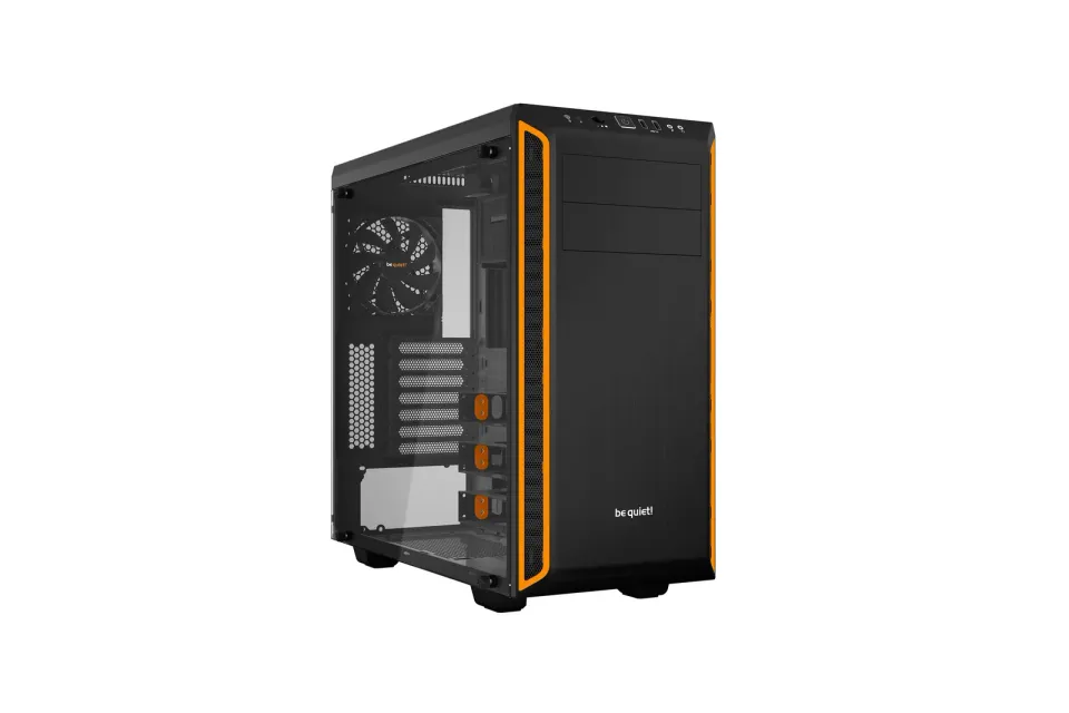 Be quiet! skříň PURE BASE 600 Window / MidT / průhledná bočnice / bez zdroje / 2xUSB 3.0 / černo-oranžová
