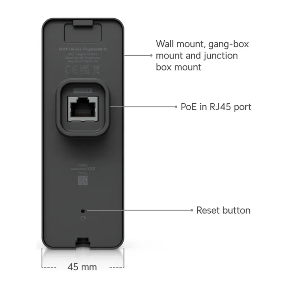 Ubiquiti UA-G3-Fingerprint-B - UniFi Access G3 Reader Fingerprint, černá