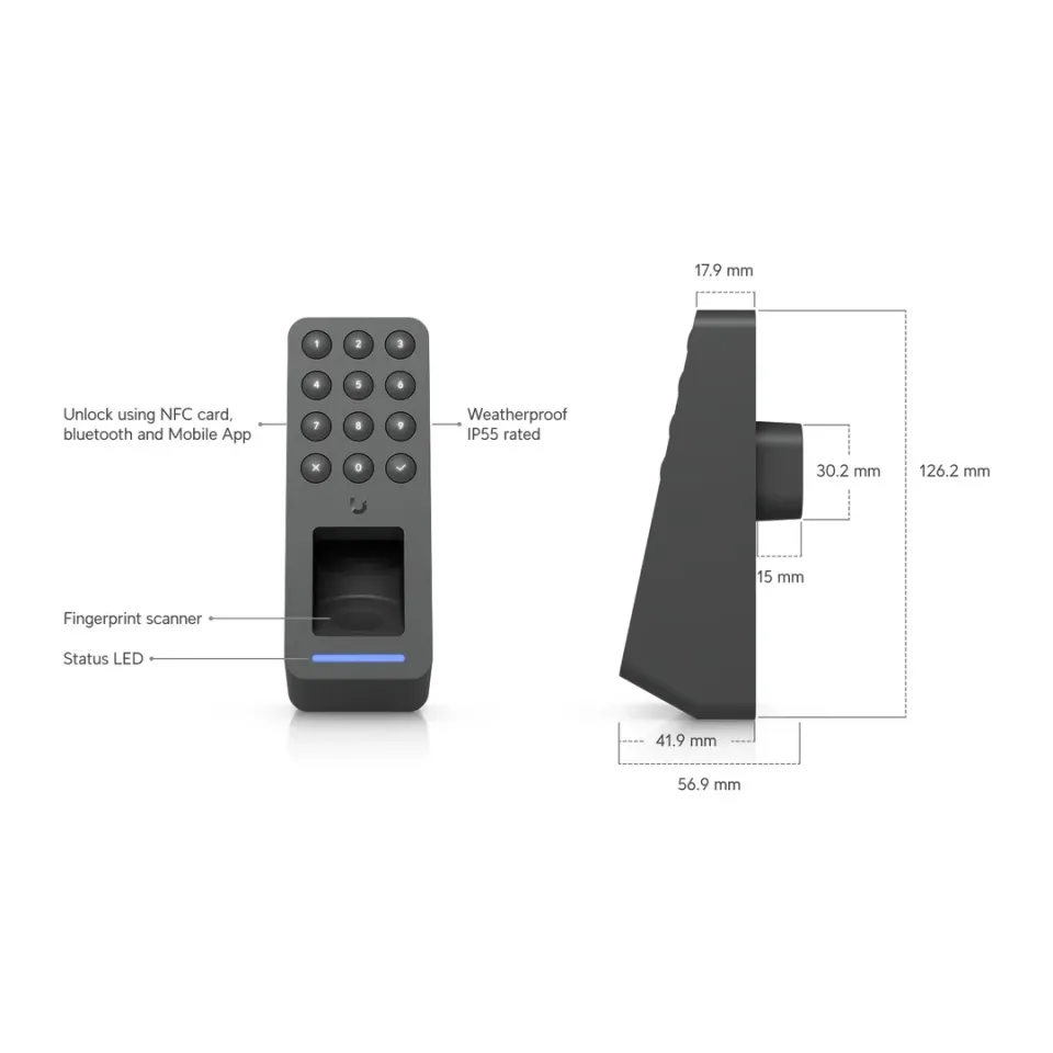 Ubiquiti UA-G3-Fingerprint-B - UniFi Access G3 Reader Fingerprint, černá