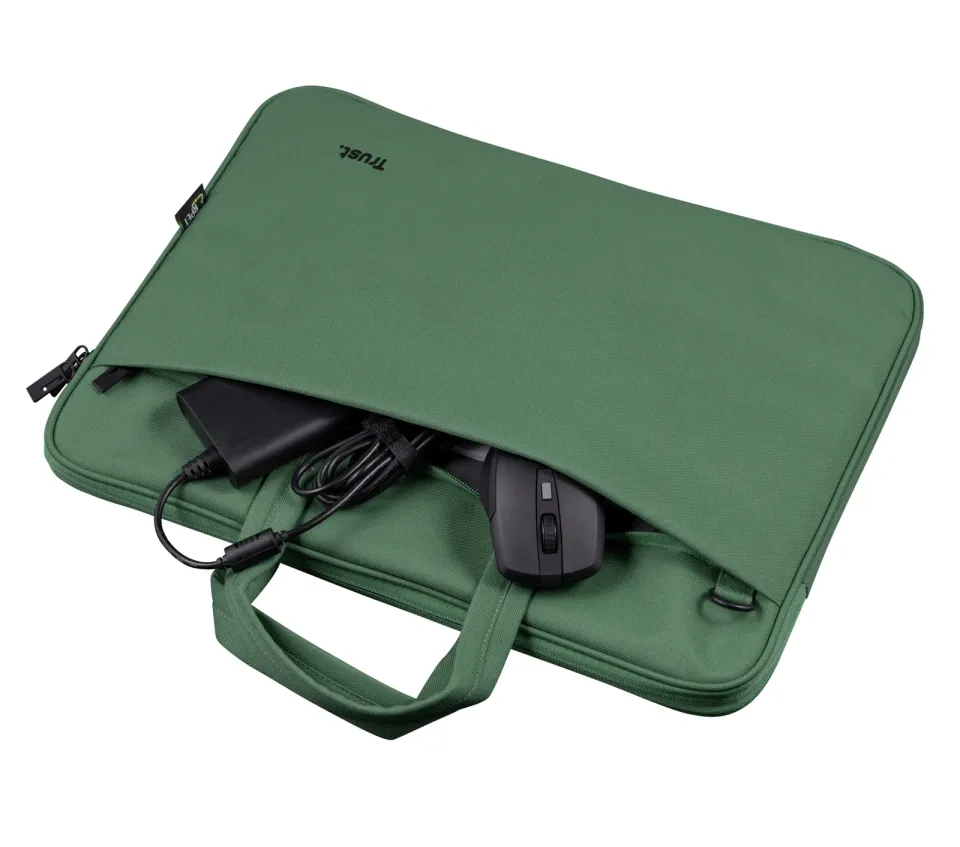 TRUST Pouzdro na notebook 16" Bologna Slim Laptop Bag Eco, zelená