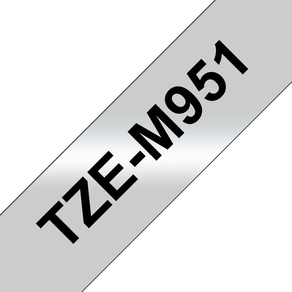 Brother - TZe-M951, stříbrná matná/černá (24mm, laminované)