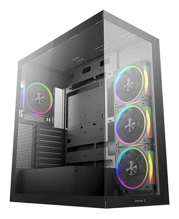 DEEPCOOL Case CG580 4F V2, ATX, Průhledná bočnice, 4x120mm ARGB, černá