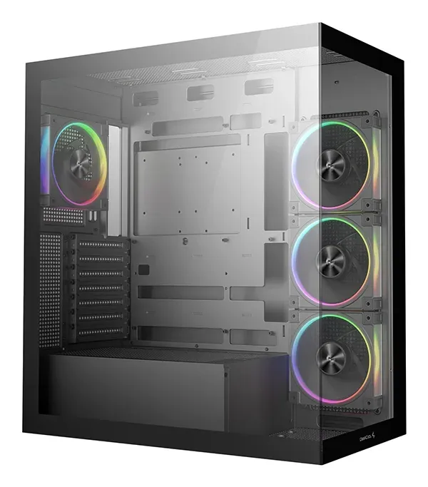 DEEPCOOL Case CG580 4F V2, ATX, Průhledná bočnice, 4x120mm ARGB, černá