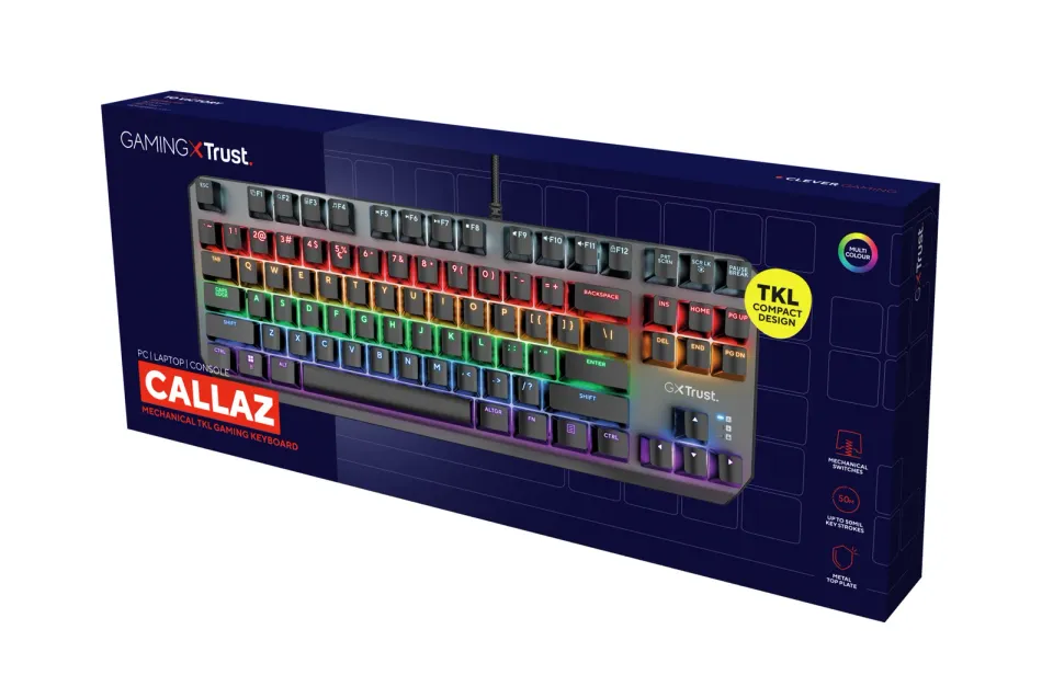 TRUST klávesnice GXT 834 CALLAZ TKL KEYBOARD US