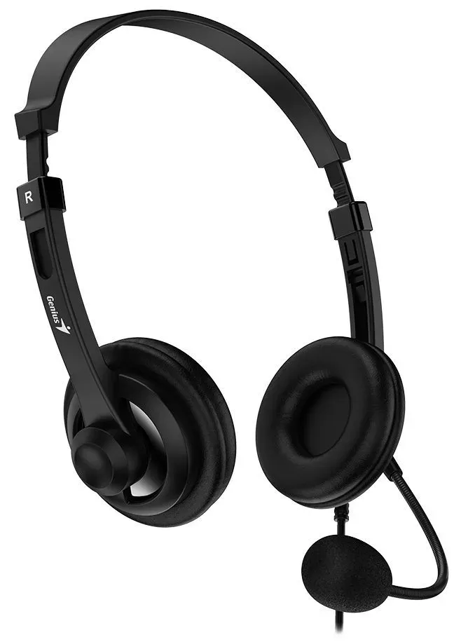 Genius HS-230U, Headset, náhlavní, drátový, s mikrofonem, ovládání hlasitosti, k