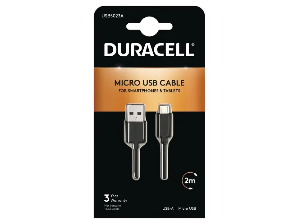 Duracell - napájecí a synchronizační kabel pro Micro USB zařízení 2m