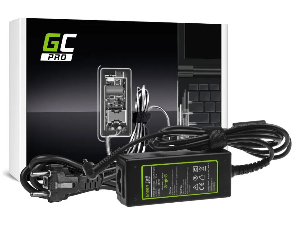 Green Cell PRO Charger / AC Adapter 19V 1.75A 33W for Asus X201E Vivobook F200CA