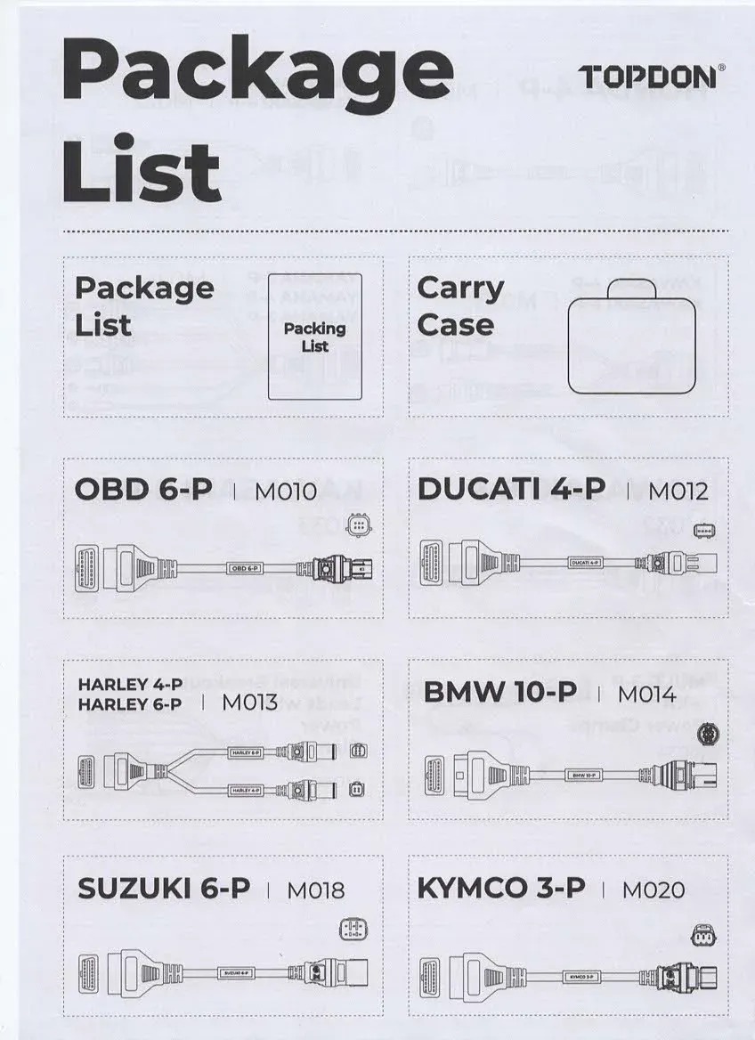 Topscan Moto Master Kabelová Sada