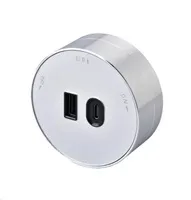 Viking zásuvkový modul A60, 1x USB-A, 1x USB-C, PD, stříbrná
