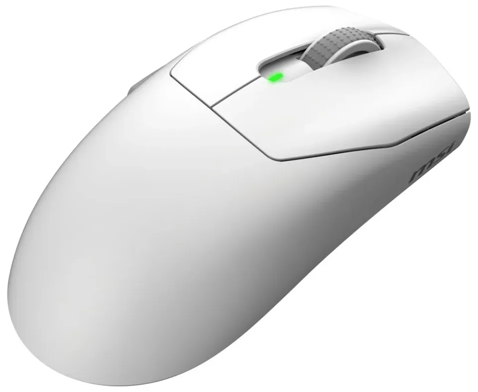 MSI herní myš FORGE GM340 Wireless White/ bezdrátová/ 12.000 dpi/ 2,4GHz/ BT5.2/ USB/ 6 tlačítek/ bílá