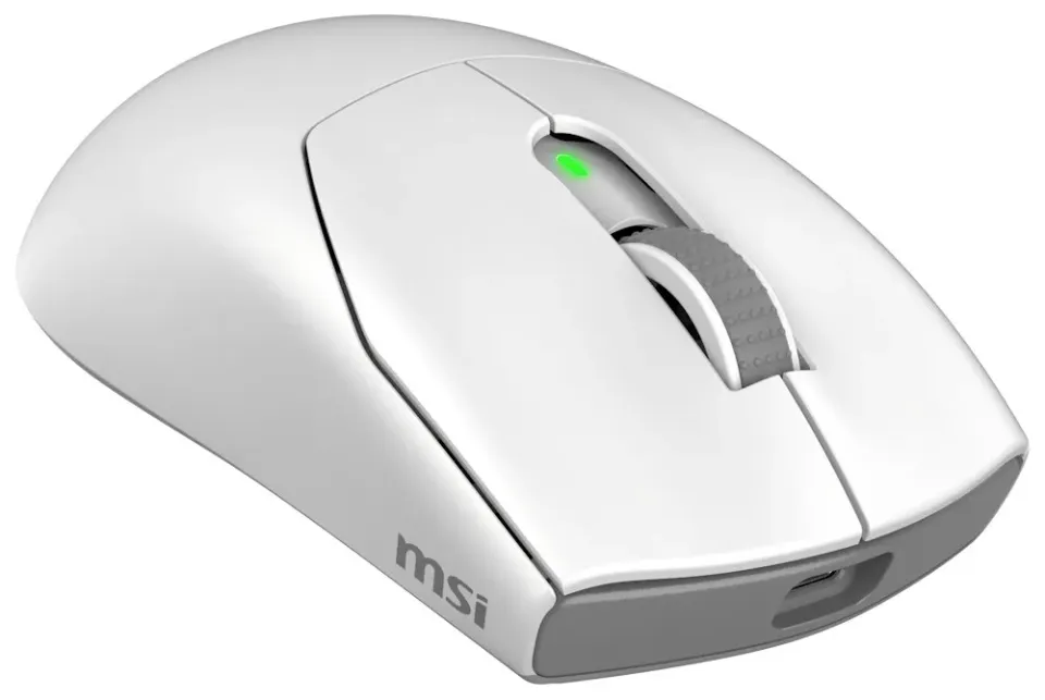 MSI herní myš FORGE GM340 Wireless White/ bezdrátová/ 12.000 dpi/ 2,4GHz/ BT5.2/ USB/ 6 tlačítek/ bílá