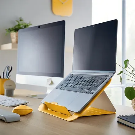 LEITZ Nastavitelný stojan pod notebook ERGO Cosy, teplá žlutá