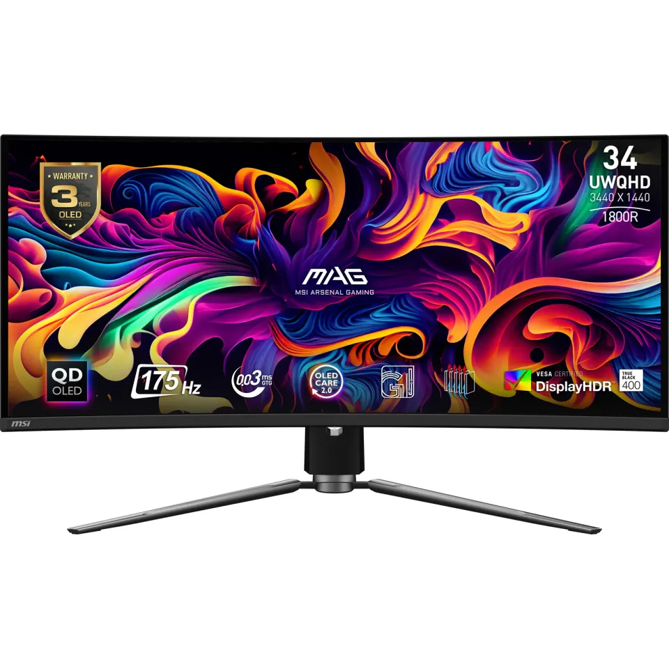 MSI Gaming monitor MAG 341CQP QD-OLED, 34,18" QD-OLED zakřivený/3440x1440 (UWQHD