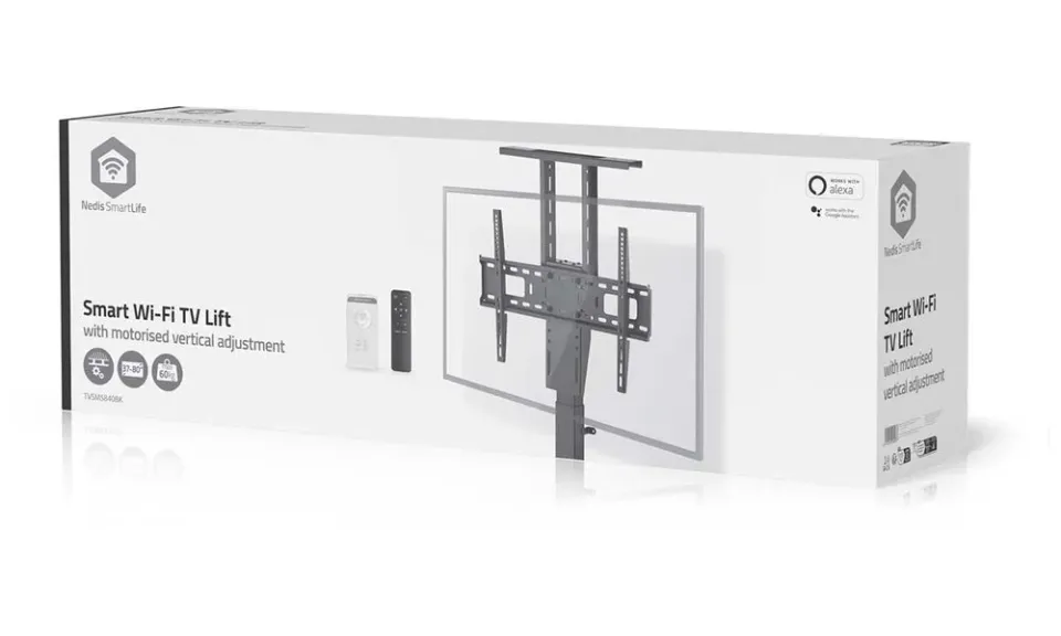 Nedis TVSM5840BK - Podlahový motorizovaný TV Stojan| 37-80 " | Max. 60 kg | Rozs