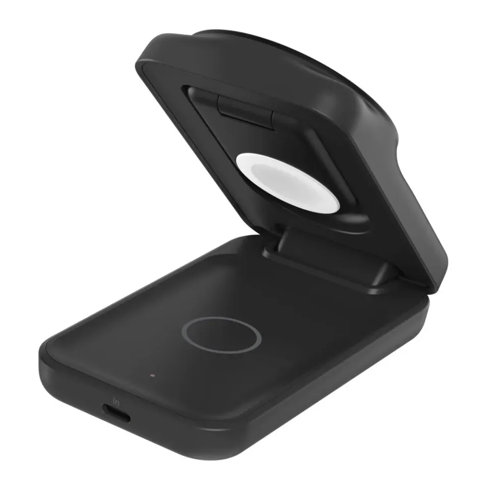 Belkin UltraCharge Qi2 25W 3v1 Magnetická skládací nabíječka pro iPhone/Apple Wa (WIZ036kqBK)