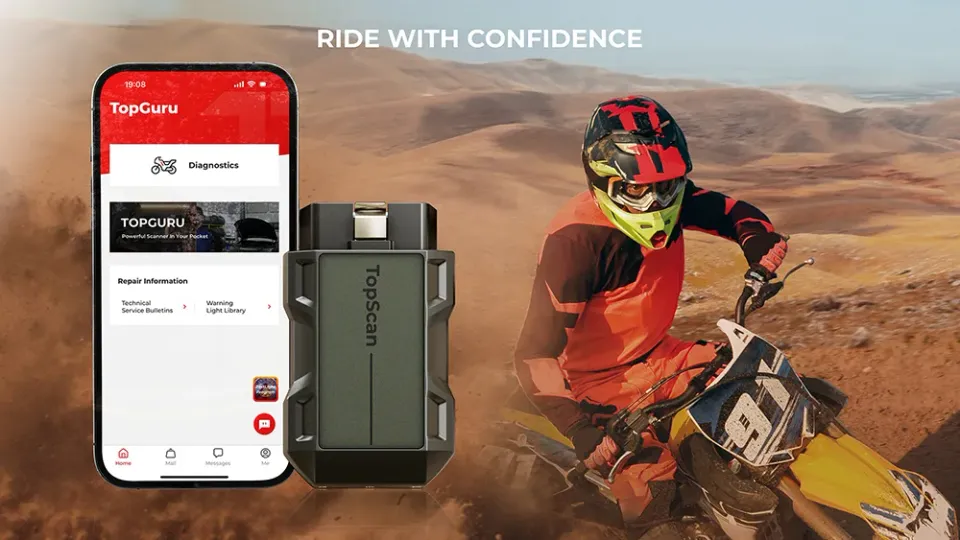 TOPDON diagnostické zařízení TopScan Moto/ Bluetooth/ iOS/ Android/ Detekce software a hardware chyb