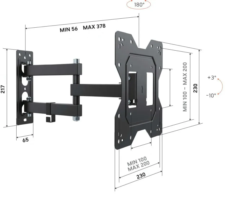 Vogel's UP 2043, rameno pro TV 19-43", 20 kg, VESA do 200x200