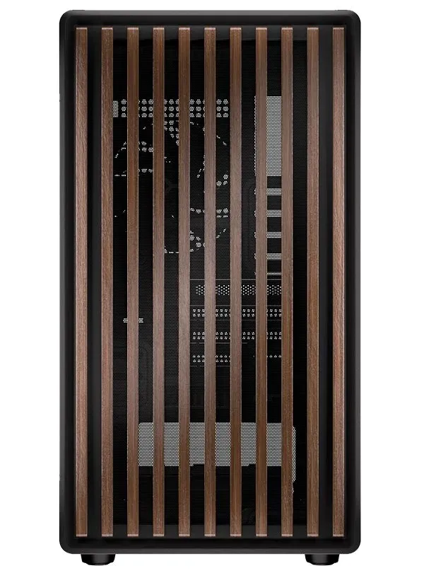 Krux skříň Helio / microATX /1x120mm fan / USB 3.0 / USB-C / dřevěný design / černá