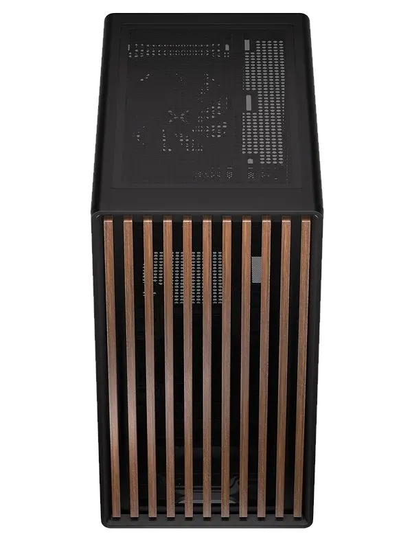 Krux skříň Helio / microATX /1x120mm fan / USB 3.0 / USB-C / dřevěný design / černá