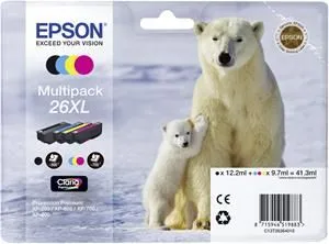 EPSON cartridge T2636 (black/cyan/magenta/yellow) multipack (lední medvěd) XL