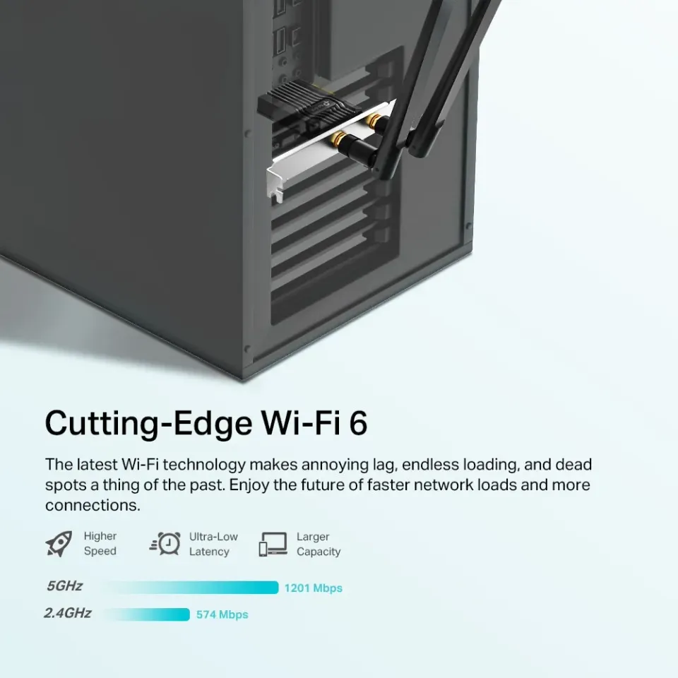 TP-Link Archer TX20E - AX1800 Wi-Fi 6 PCIe adaptér s Bluetooth 5.2