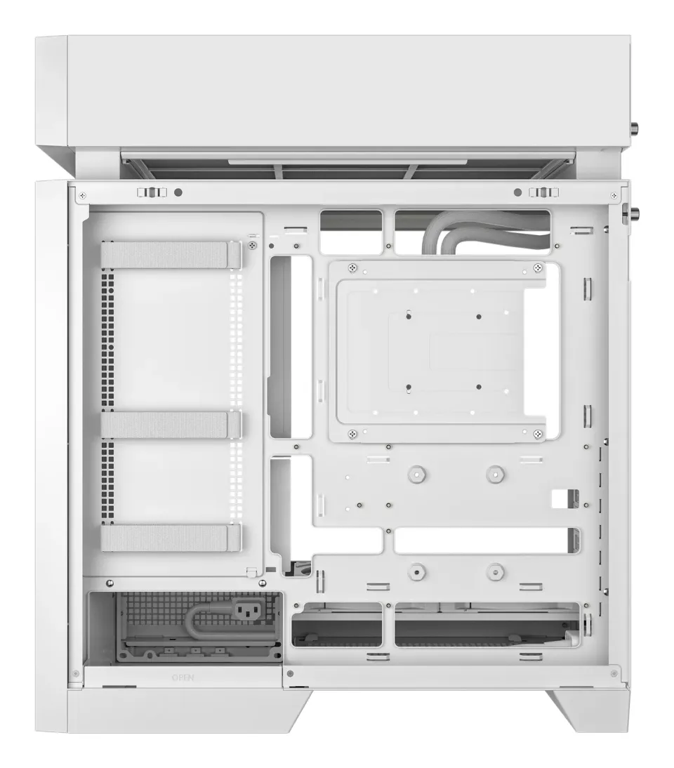 DEEPCOOL skříň CL6600 / ATX / dual chamber / 360 ARGB AIO / 2x120mm ARGB fan / 2xUSB3 / USB-C / bílá