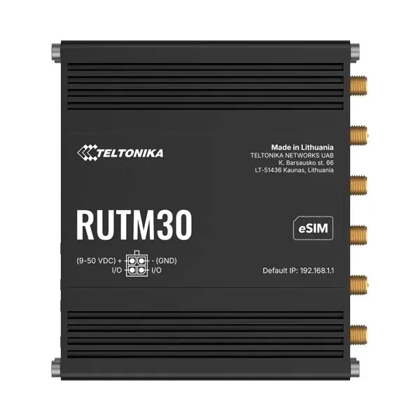 Teltonika RUTM30 průmyslový router, dual SIM + eSIM, 5G, 1x WAN, 1x LAN, WiFi 5
