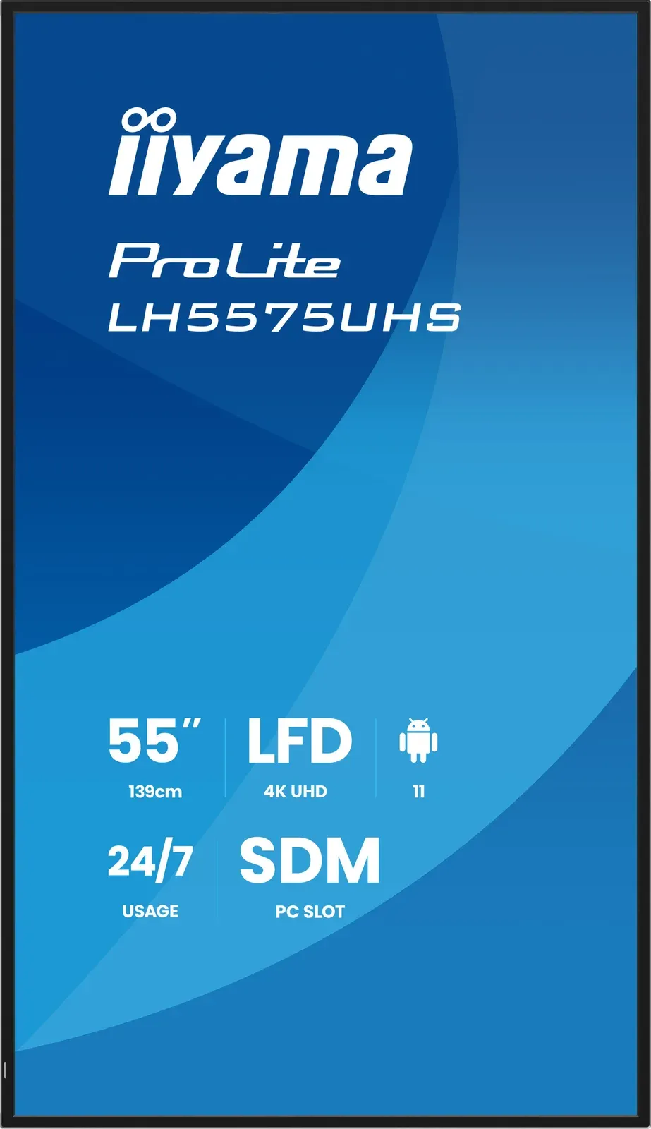 55" iiyama LH5575UHS-B2AG:IPS,4K UHD,Android,24/7
