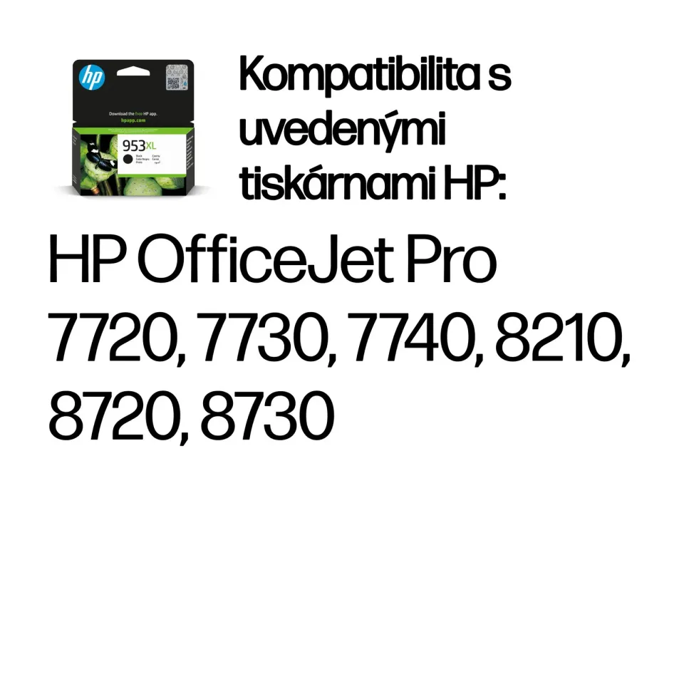HP L0S70AE náplň č.953XL černá velká (black, cca 2000 stran) (pro OfficeJet Pro 7720, 7740, 8210, 8710, 8715, 8720, 8725, 8730, 8740