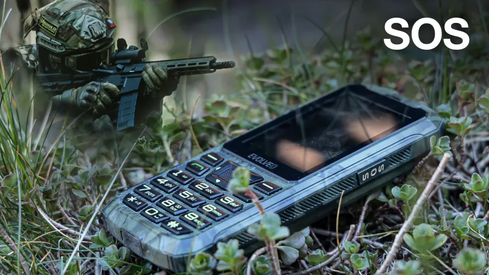 EVOLVEO StrongPhone Z6, 2,8" vodotěsný odolný/2xSIM/2px/micro SDHC/4000mAh/camo