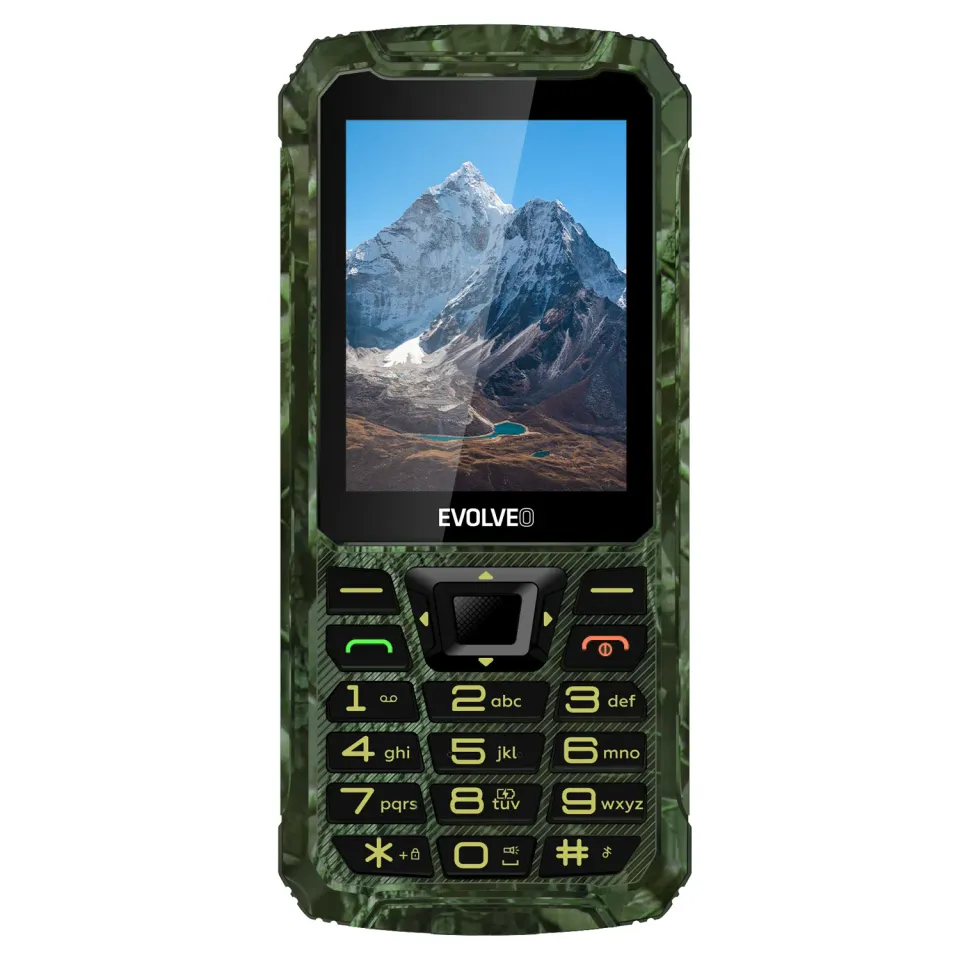 EVOLVEO StrongPhone Z6, 2,8" vodotěsný odolný/2xSIM/2px/micro SDHC/4000mAh/camo