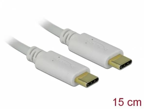 Delock Nabíjecí kabel USB Type-C, 15 cm PD 100 W, s E-Marker