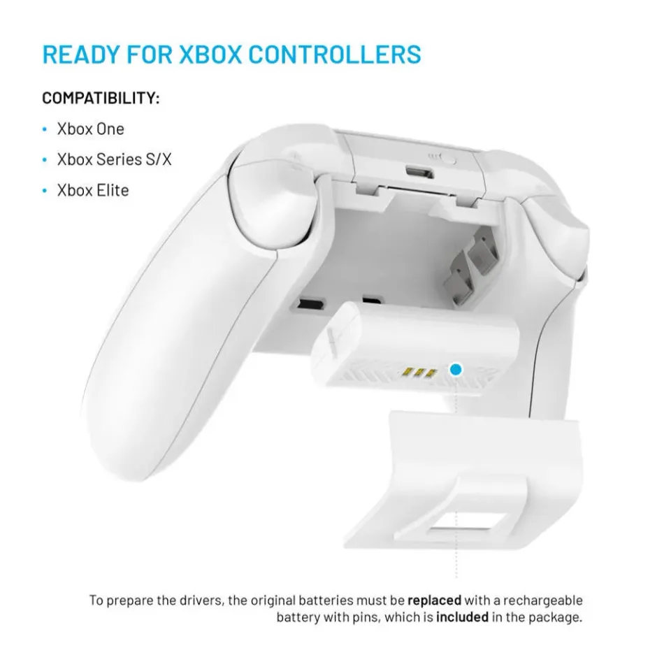 Dobíjecí stanice FIXED pro ovladače Xbox bílá