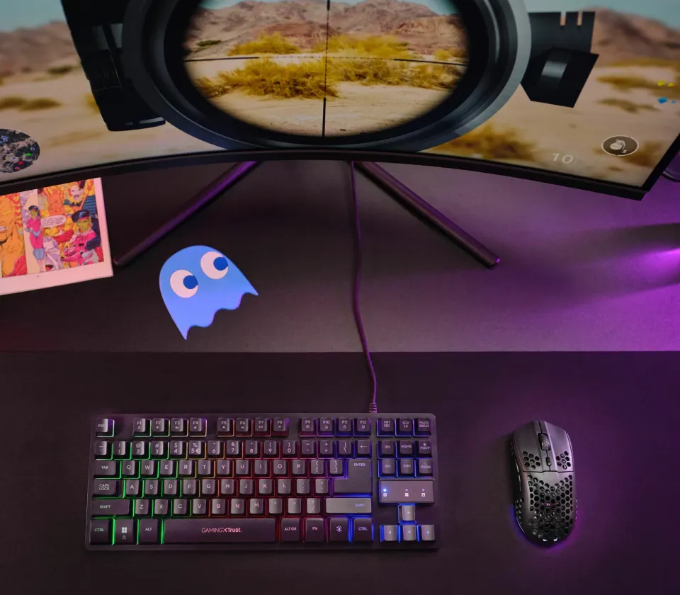 TRUST bezdrátová myš GXT 929 Helox Lightweight, RGB, Černá