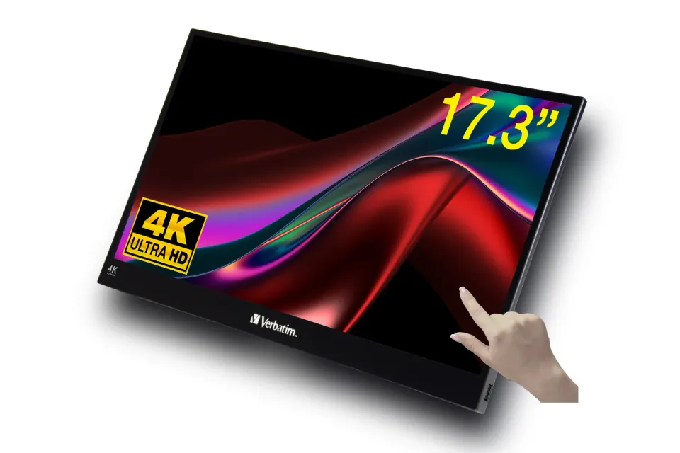 Verbatim PM-17-4K Přenosný dotykový monitor 17,3", 4K Ultra HD, Metal Housing