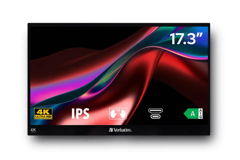 Verbatim PM-17-4K Přenosný dotykový monitor 17,3", 4K Ultra HD, Metal Housing