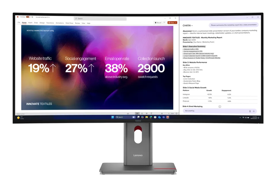 Lenovo LCD P40WD-40 39,7" IPS/5120x2160/4ms/400cd/2000:1/HDMI/DP/USB-A/USB-B/USB