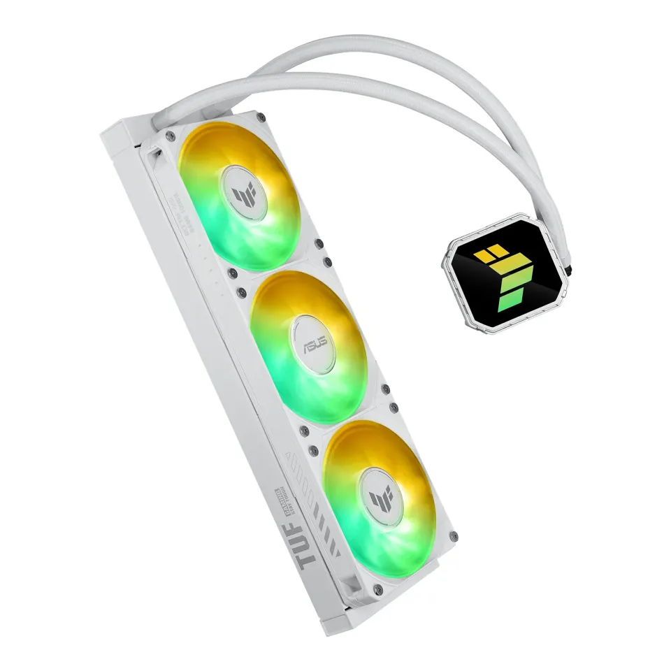 ASUS vodní chladič CPU AIO TUF GAMING LC III 360 ARGB White, 3x120mm, LGA1851, AM5