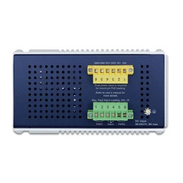 Planet IGS-6329-8UP2S4X průmyslový L3 switch, 8x1Gb, 2x2.5Gb SFP, 2x10Gb SFP+, PoE 802.3bt 360W, 48-54VDC, -40~75°C