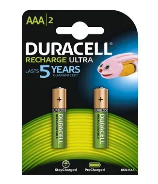 Duracell Rechargeable baterie nabíjecí 900mAh 2 ks (AAA)
