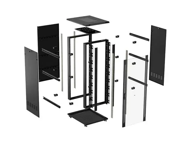 LANBERG Volně stojící skříň 19" 42U/800x1000 (v rozloženém stavu) černá (RAL9004