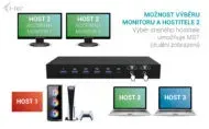 i-tec USB-C KVM Docking station for 3 Hosts, Dual Display, Power Delivery 1x 92W