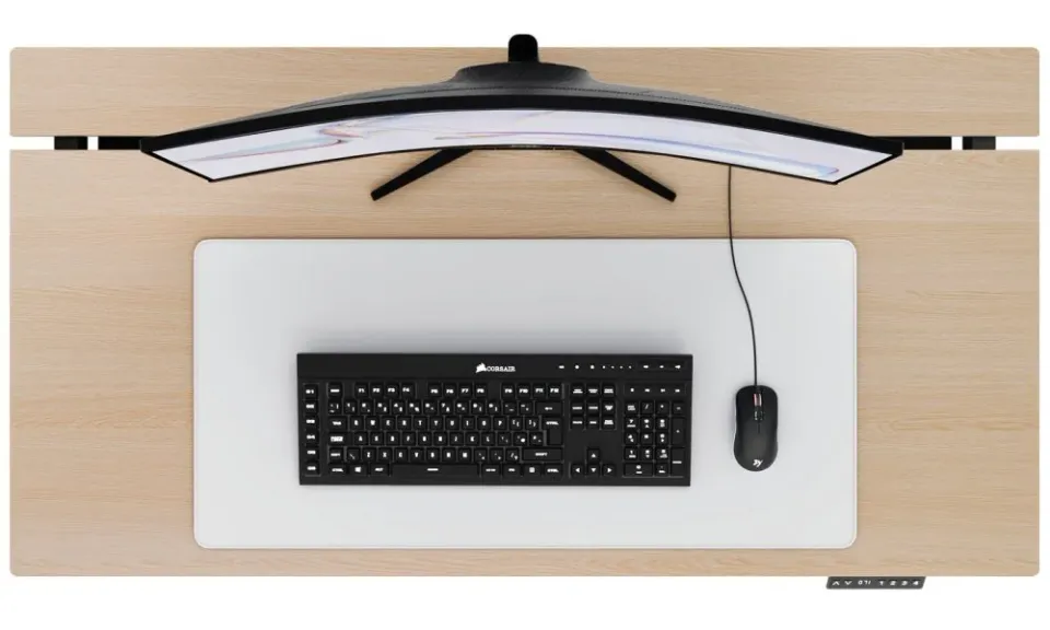 AROZZI ZONA Mousepad XL Pure White/ XL podložka na stůl/ 900x420x4 mm/ voděodolná
