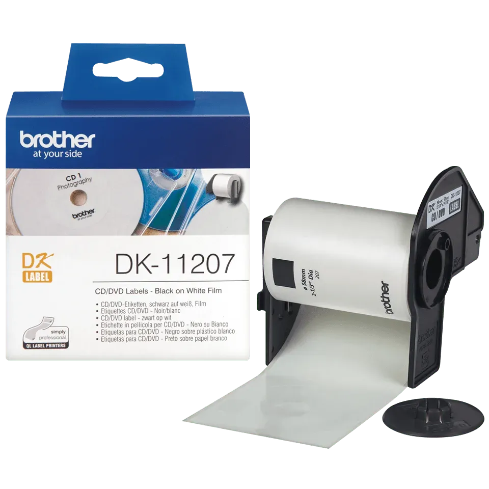 Brother - DK-11207 (papírové / CD, DVD štítek-100 ks)