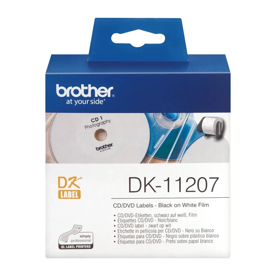 Brother - DK-11207 (papírové / CD, DVD štítek-100 ks)