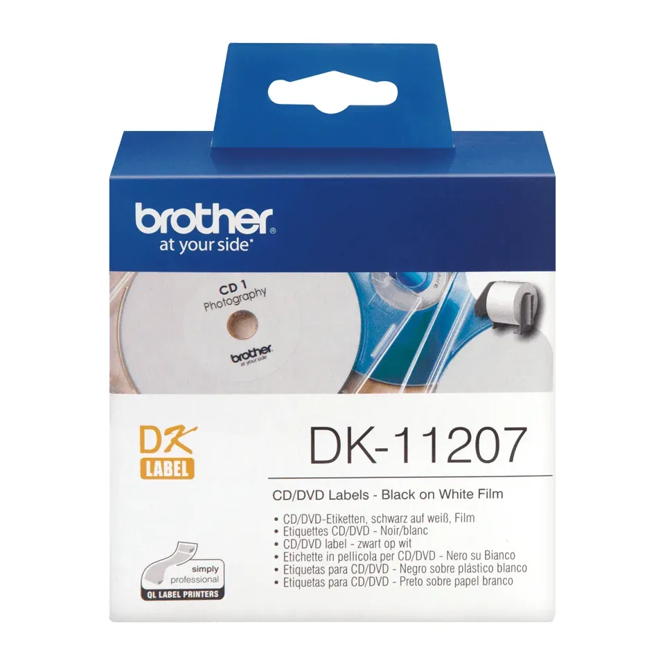 Brother - DK-11207 (papírové / CD, DVD štítek-100 ks)